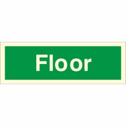 Glow in the dark Floor stairway identification sign