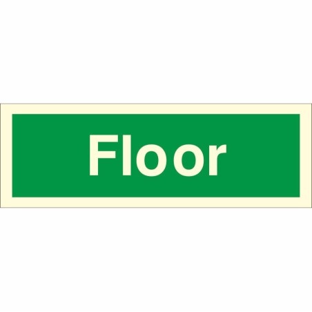 Glow in the dark Floor stairway identification sign