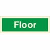 Glow in the dark Floor stairway identification sign