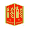 Photoluminescent Fire Extinguisher Projecting Sign Sign