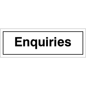 Enquiries Door Sign